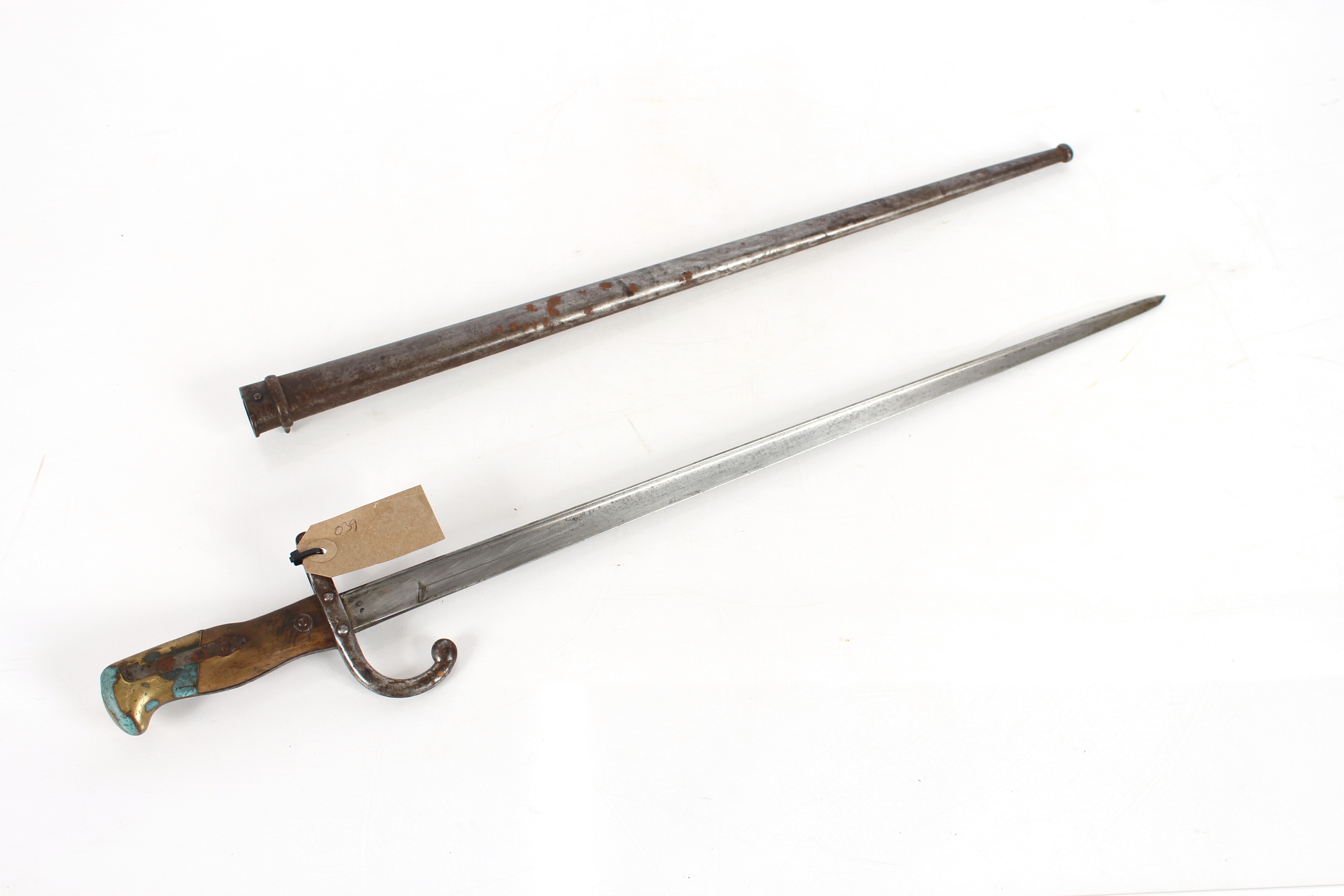 A French model 1874 bayonet with scabbard