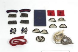 A collection of Royal Artillery cloth badges with