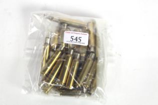 Thirty-two unused brass cases, 7.5 x55 (SWiss)