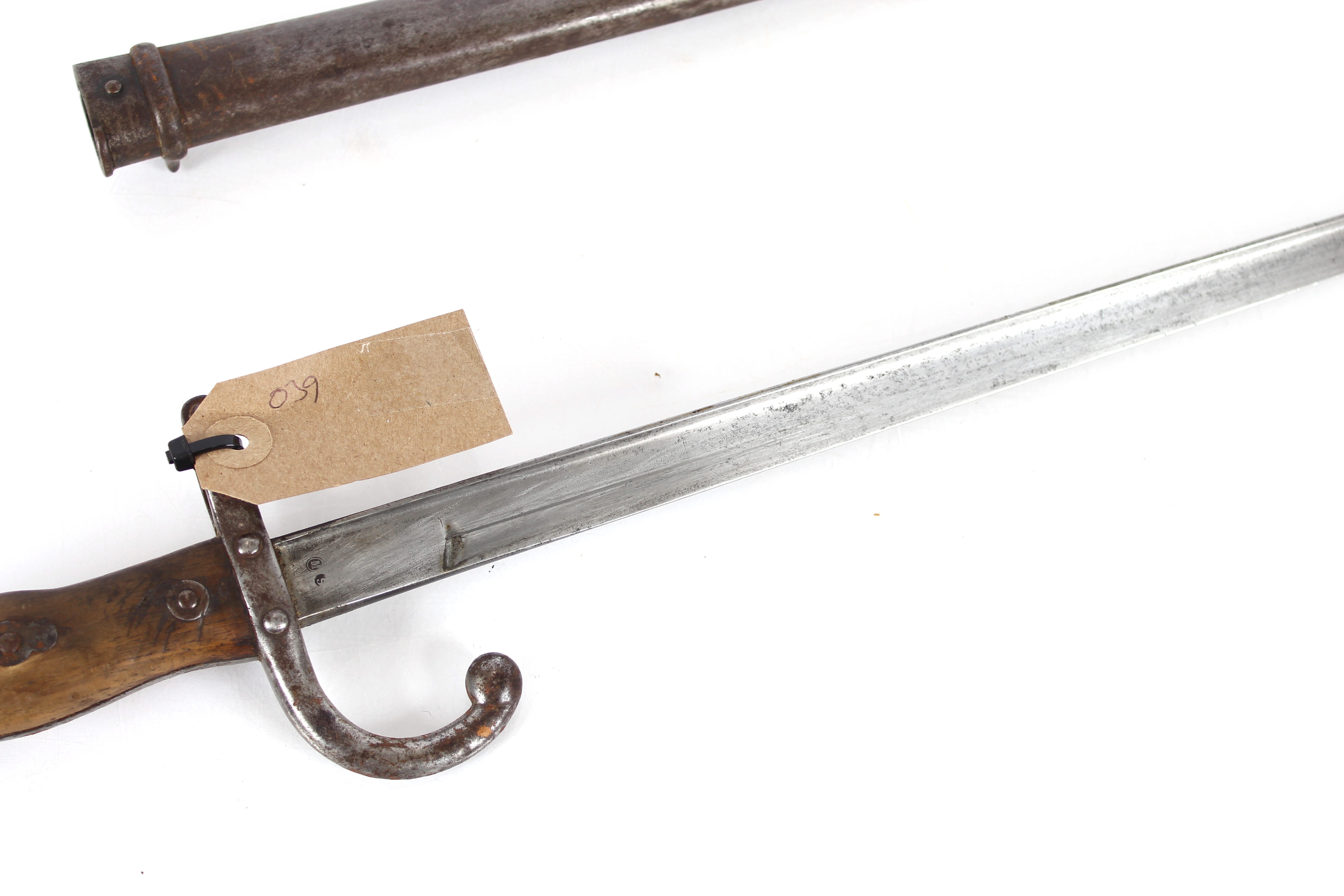 A French model 1874 bayonet with scabbard - Image 3 of 12