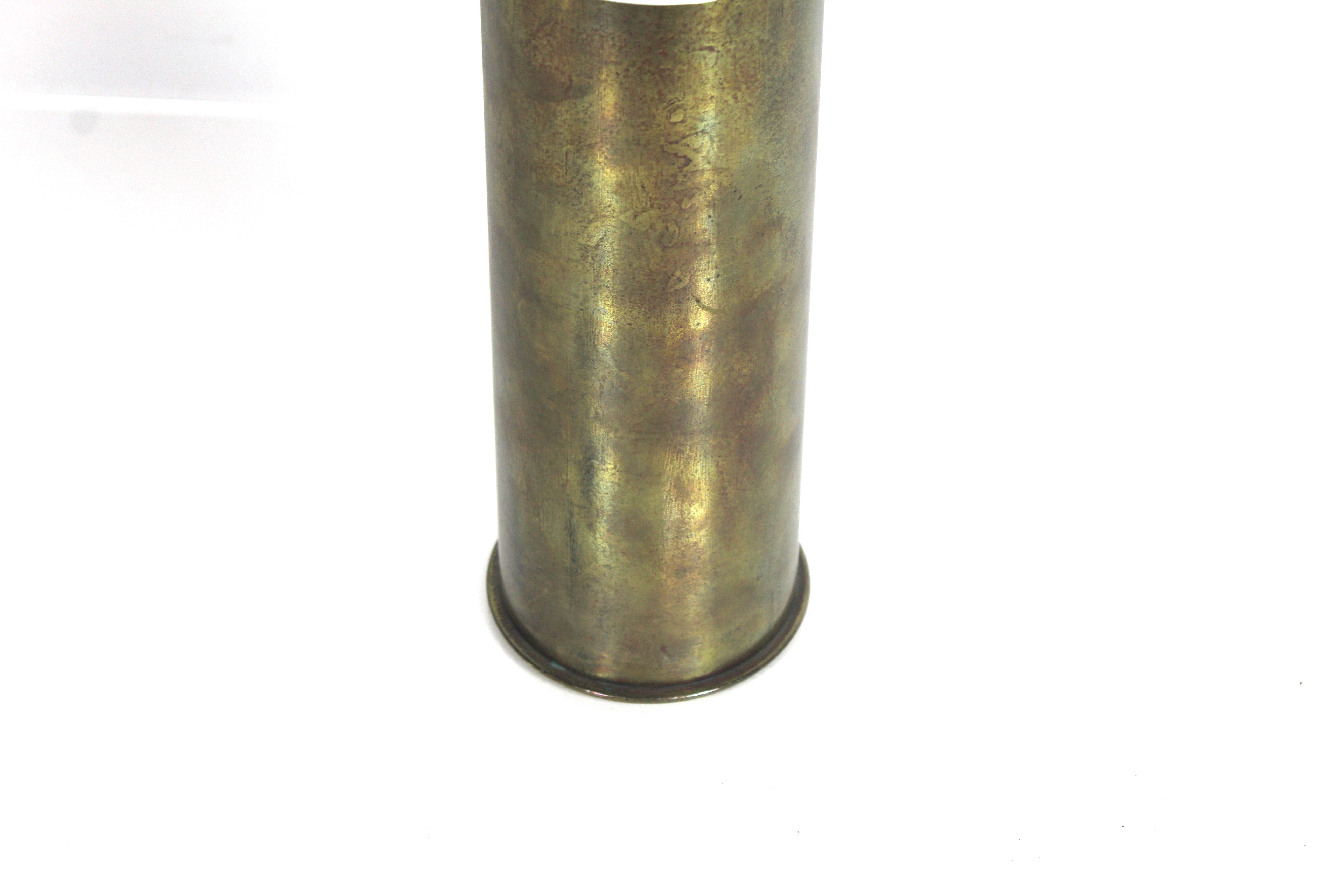 A 1906 dated German brass shell case approx. 15" i - Image 3 of 6