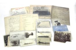 A folder containing WWI and WWII Naval service doc