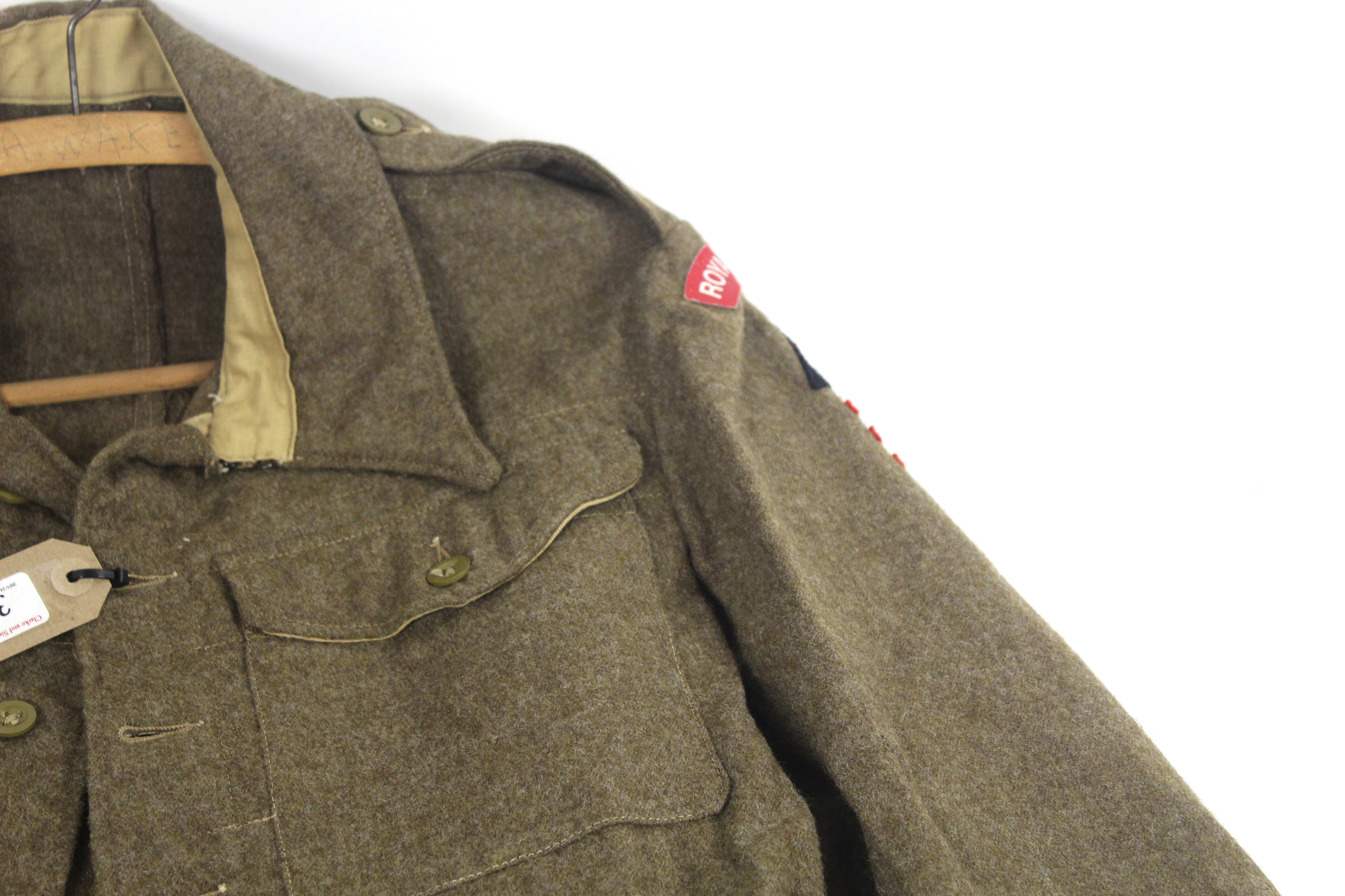 A good WWII 1940 Patt battledress blouse dated 194 - Image 5 of 13