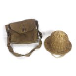 A vintage "Lafuma" French canvas haversack with a
