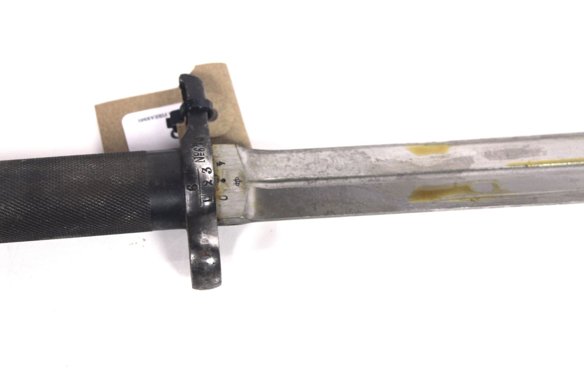 A Swedish model 1896 knife bayonet with scabbard a - Image 6 of 10