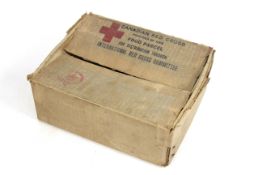 A Canadian Red Cross P.O.W. food parcel box (used)