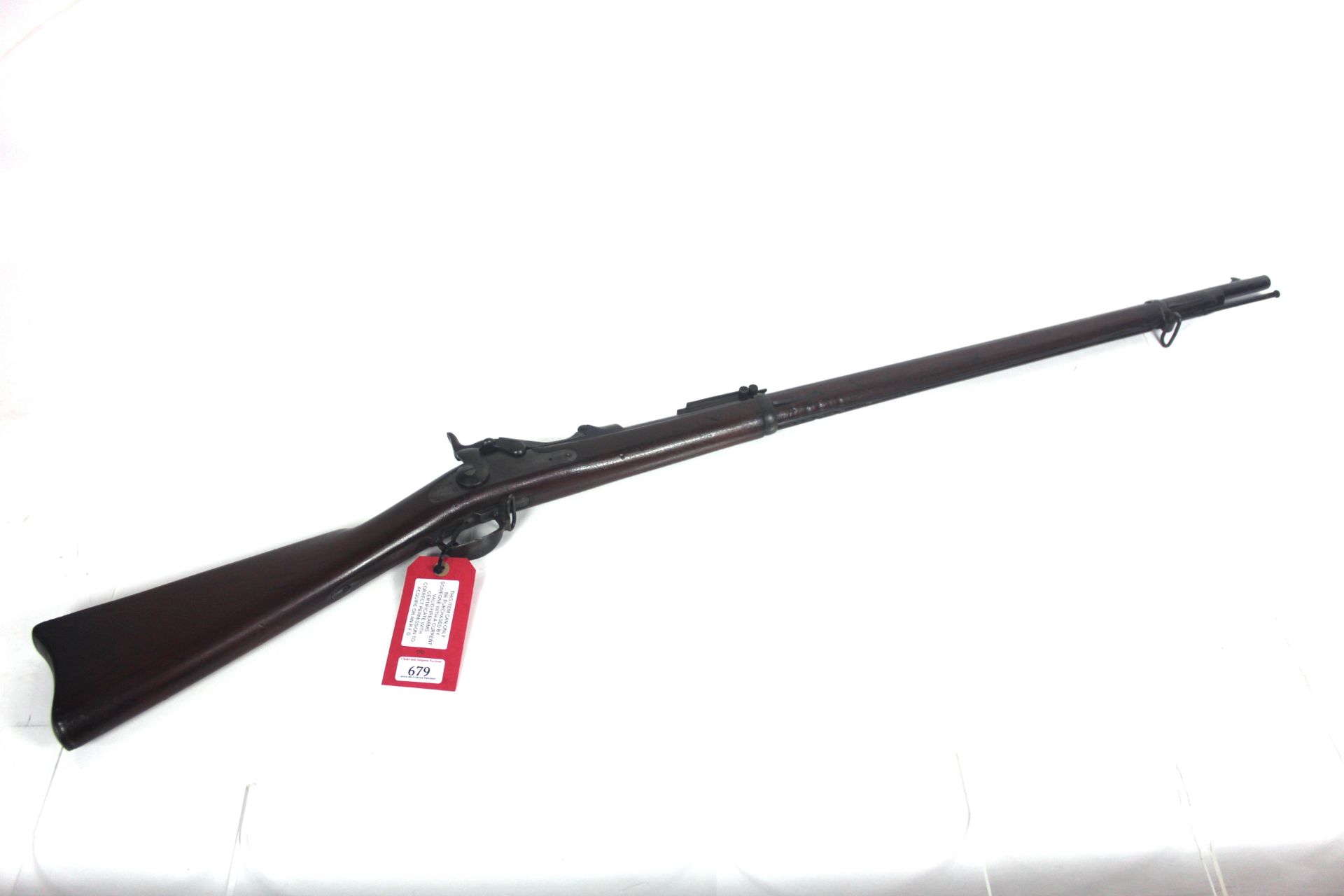 A Springfield model 1873 45/70 Cal. Trapdoor actio - Image 2 of 14