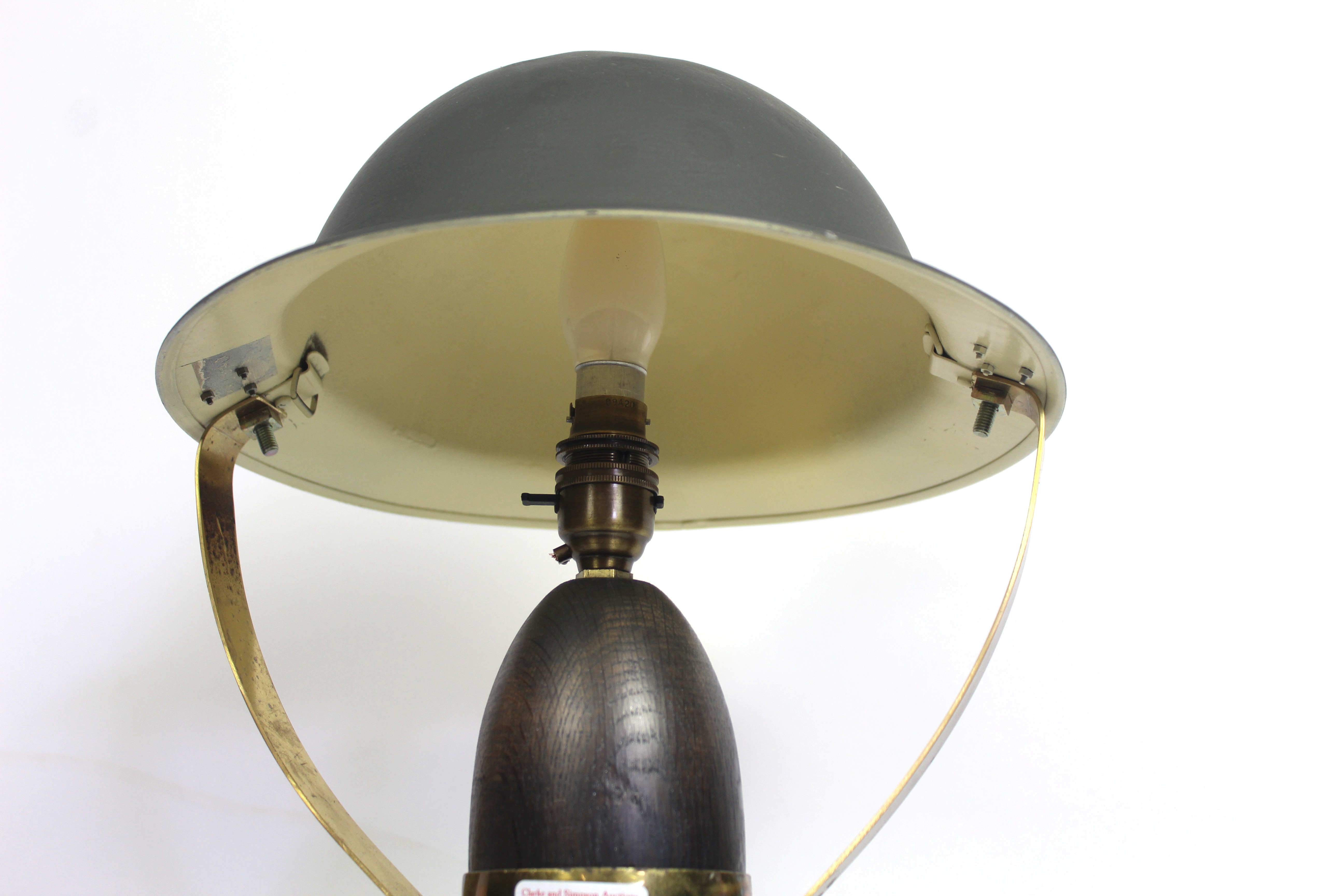 A lamp crafted from brass shell case with dummy he - Image 3 of 9