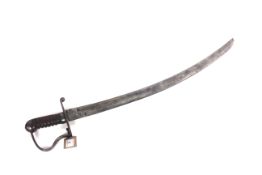 A Cavalry style sabre dated 1886, blade with India