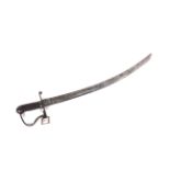 A Cavalry style sabre dated 1886, blade with India