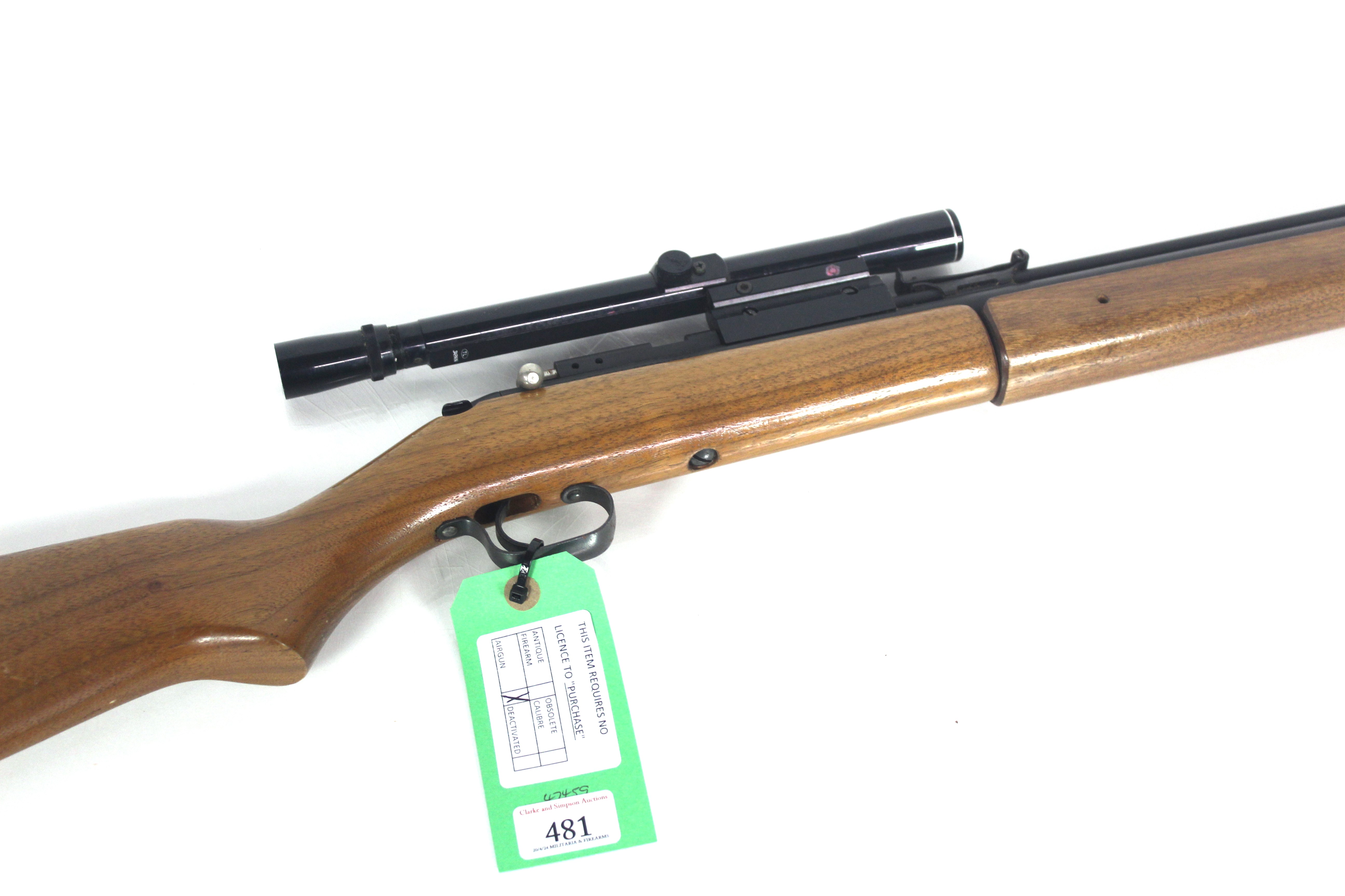 A U.S.A. Sheridan .20 Cal. pump up air rifle with