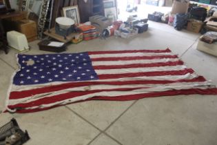 A large WWII era USA flag NB. AF