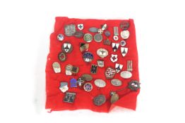 A large quantity of German various lapel and tie p