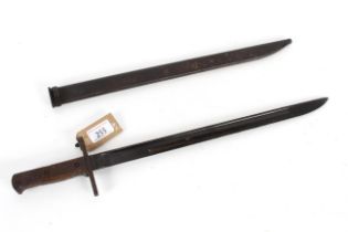 A Japanese WWII era type 30 bayonet with scabbard