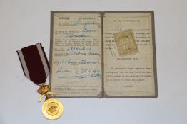 A Belgium medal and ID card
