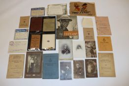 A collection of mixed military ephemera