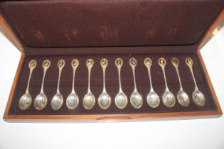 A cased set of twelve silver The Royal Society For