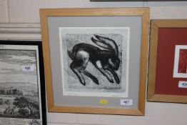 Helen Brown, pencil signed artist proof "Hare”