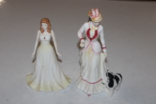 A Royal Doulton figurine "Pearl" and another Royal