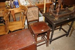 A nest of two Edwardian occasional tables and a ca