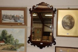 A mahogany framed Chippendale type wall mirror