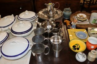 A collection of various plated ware to include a f