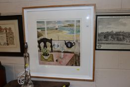 Sarah Bowman, study of Falmouth / St Ives, signed
