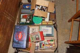 Two boxes of miscellaneous games and toys etc.