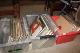 Three boxes of miscellaneous LP records