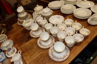 A quantity of Victorian floral decorated tea ware