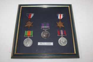 WWII Group of five medals in case to 90698 Pte. L.