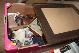 A box of miscellaneous items - some military