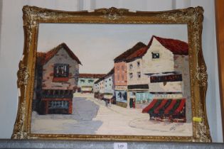 G. Muris (Newcastle Artist), oil on board of a str