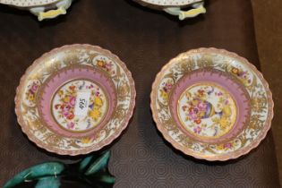 A pair of Sevres style porcelain bowls