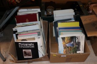 Two boxes of miscellaneous art catalogues etc.
