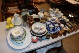 A quantity of various decorative china, thimbles,