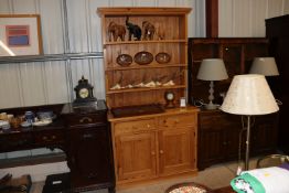 A stripped pine dresser