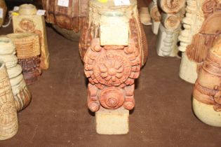 A Bernard Rooke pottery vase of square section des