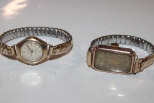 A ladies Regency 9ct gold cased wrist watch and a