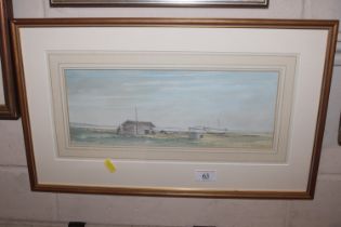 Anthony Osler, watercolour study of a Suffolk coas