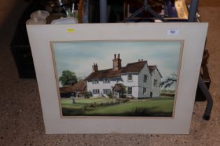 Ronald A. Maddox, watercolour study of a country h