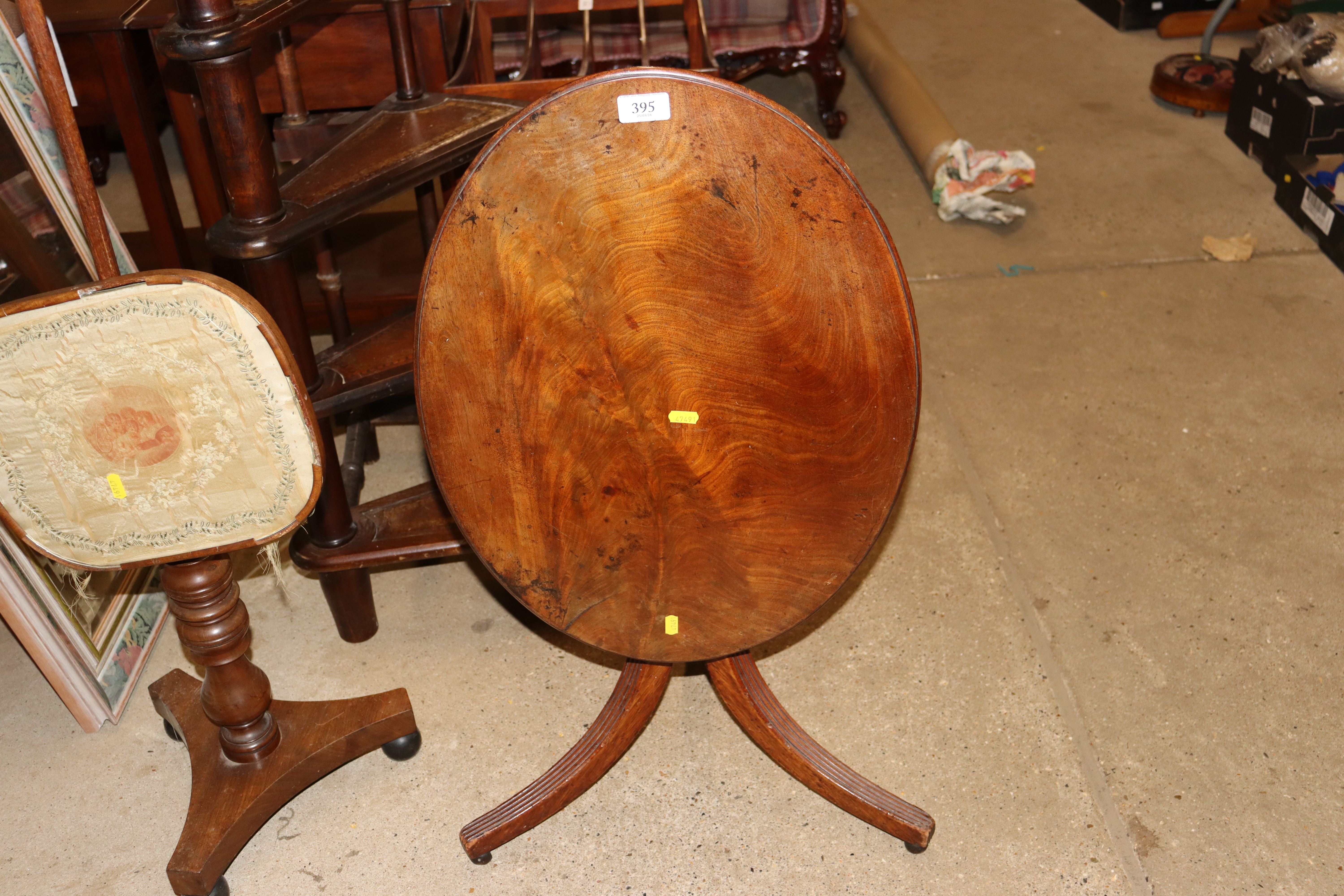 A 19th Century mahogany snap top tripod table