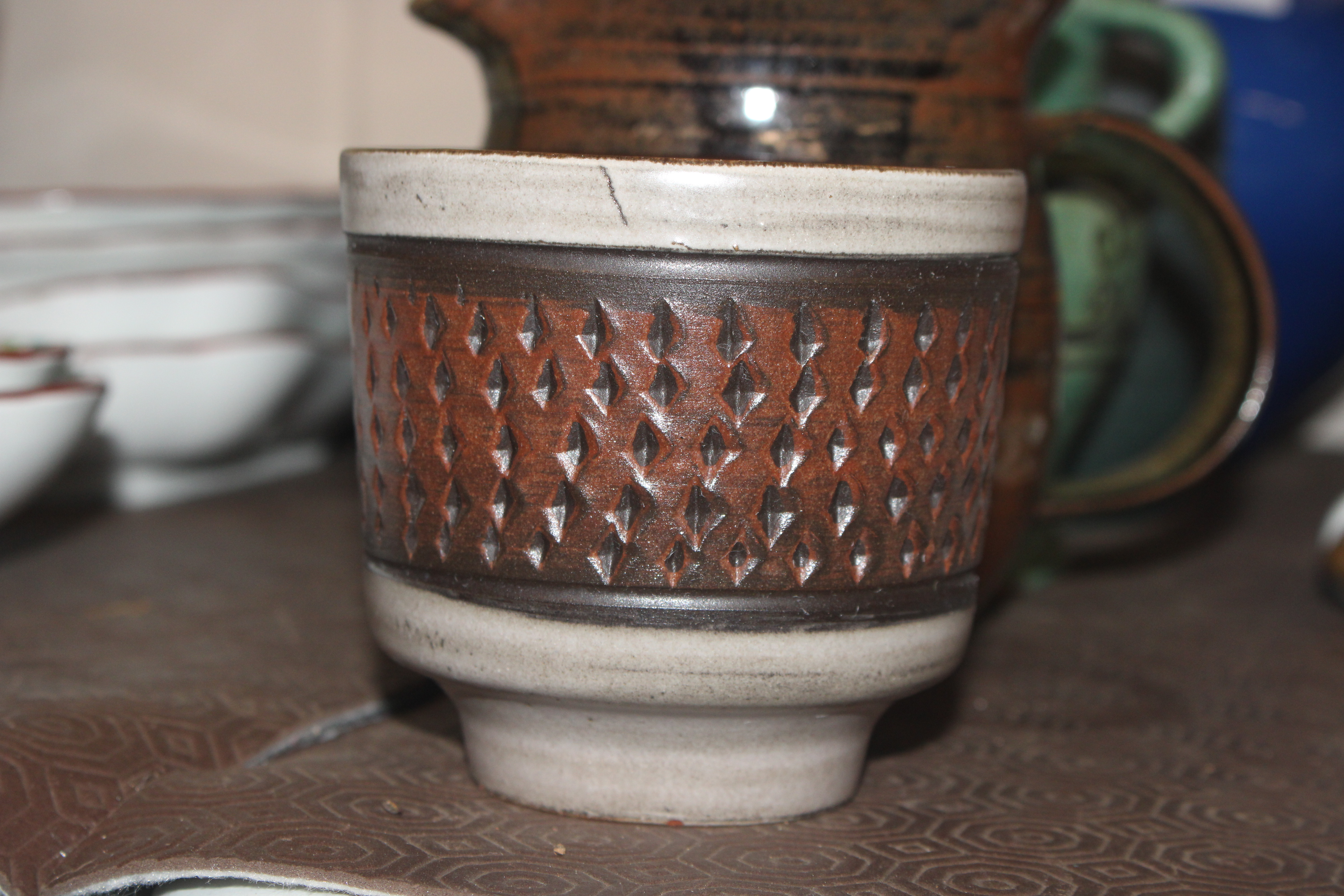 A C.H. Brannam of Barnstaple blue pottery jug; a D - Image 13 of 13