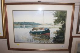 G. St John Hollis, signed watercolour study of the