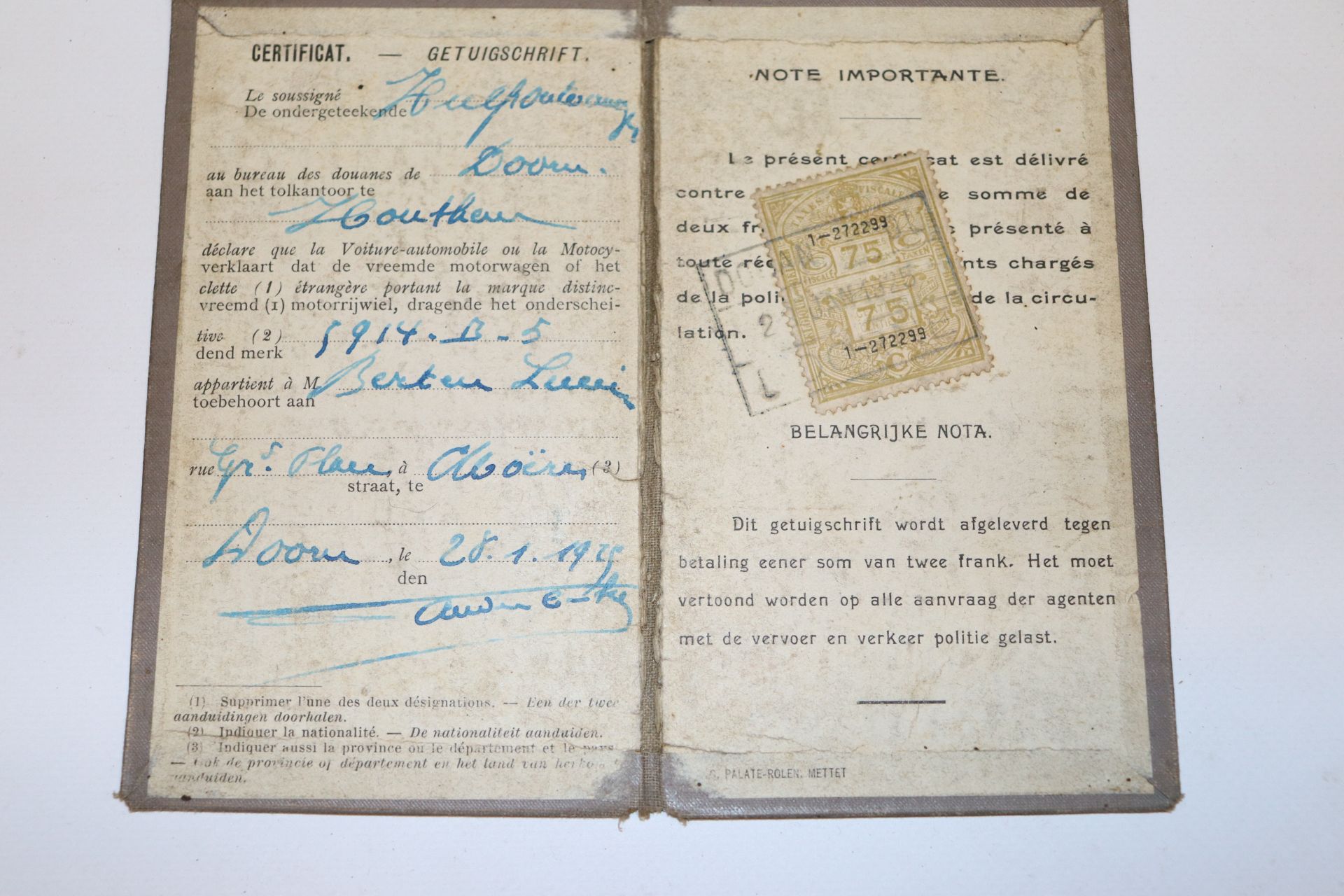 A Belgium medal and ID card - Image 4 of 4