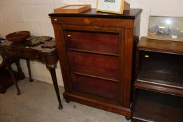 A 19th Century walnut and inlaid pier cabinet encl