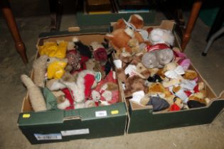 Two boxes of teddy bears