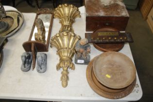 A collection of various wooden items to include wr