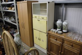 A retro kitchen cabinet