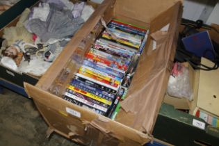 A box of DVDs